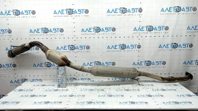 The intake pipe with the catalytic converter of the Toyota Venza 21-22 is crushed.