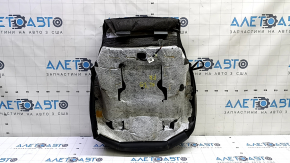 Jeep Cherokee KL 19-23 passenger seat cushion upholstery, black leather, perforated, heated, dented leather