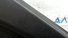 Rear left door panel for a Jeep Renegade 15-22 TRH, black with black insert, black leather armrest, red speaker trim with handle, scratches