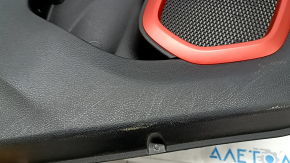 Jeep Renegade 15-19 TRH front left door panel, black with black insert, black leather armrest, red speaker cover, with handle, scratches