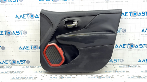 Front right door panel for a Jeep Renegade 15-19 TRH, black leather, black leather armrest with handle and trim, scratches