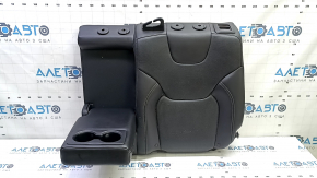 Left rear seat back for Jeep Cherokee KL 19-23, black leather, perforated, with armrest