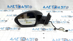 Left side mirror assembly for Alfa Romeo Stelvio 18-20, 6+6 pins, black, turn signal, heated, scratches