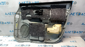 Front left door panel for Toyota Prius V 12-14 pre-restyling, gray, with gray cloth insert, with handle, dry-cleanable