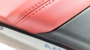 Alfa Romeo Stelvio 18-25 rear left door panel, black with red leather, with wood insert, with handle, scratches, broken fastener