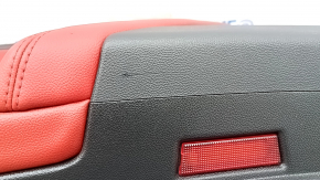 Alfa Romeo Stelvio 18-25 rear left door panel, black with red leather, with wood insert, with handle, scratches, broken fastener