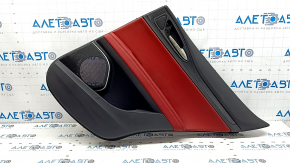 Alfa Romeo Stelvio 18-25 rear right door panel, black with red leather, with wood insert, with handle, scratches
