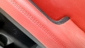 Alfa Romeo Stelvio 18-25 rear right door panel, black with red leather, with wood insert, with handle, scratches