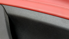 Alfa Romeo Stelvio 18-25 front left door panel, black with red leather, with wood insert, with handle, scratches, dents