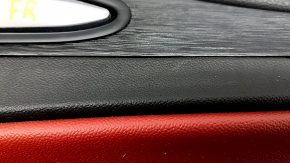 Alfa Romeo Stelvio 18-25 front right door panel, black with red leather, with wood insert, with handle, scratches