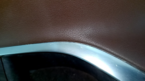 Front right door trim panel for Toyota Venza 21-22 LE, XLE, brown and gray leather, dark gray trim, with handle, with button, scratches