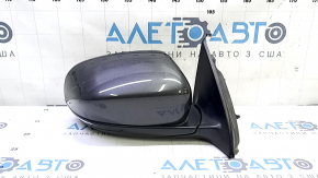 Right side mirror assembly for Jeep Cherokee KL 14-23, 7+7 pins, BSM, heated, backlit, turn signal, graphite, scratched, cracked housing