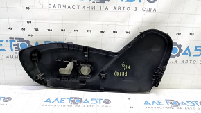 Right side passenger seat trim for Jeep Cherokee KL 16-23, black, electrically powered, scratched