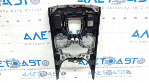 Alfa Romeo Stelvio 20-22 center console trim, dark gray wood, chrome, scratches, needs cleaning