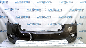 Jeep Cherokee KL 19-23 front bumper, bare upper part, for parking sensors, graphite, cracked