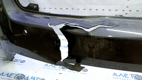 Jeep Cherokee KL 19-23 front bumper, bare upper part, for parking sensors, graphite, cracked