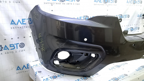 Jeep Cherokee KL 19-23 front bumper, bare upper part, for parking sensors, graphite, cracked