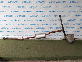 Exhaust pipe with rear barrel Honda CRV 17-19 1.5 AWD under chrome tip, crushed