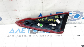 Alfa Romeo Stelvio 18-21 center console trim, upper right, red leather, scratches