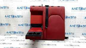 Alfa Romeo Stelvio 18-21 red leather rear seat back, 2nd row, left, with seat belt and armrest, scratches, needs cleaning