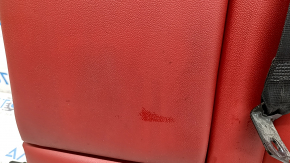 Alfa Romeo Stelvio 18-21 red leather rear seat back, 2nd row, left, with seat belt and armrest, scratches, needs cleaning