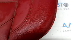 Alfa Romeo Stelvio 2nd row rear seat cushion, red leather, dents, scratches, needs cleaning