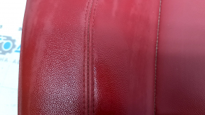 Alfa Romeo Stelvio 2nd row rear seat cushion, red leather, dents, scratches, needs cleaning