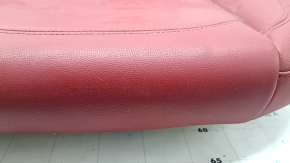 Alfa Romeo Stelvio 2nd row rear seat cushion, red leather, dents, scratches, needs cleaning