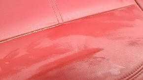 Alfa Romeo Stelvio 2nd row rear seat cushion, red leather, dents, scratches, needs cleaning