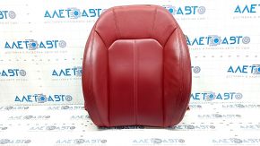 Alfa Romeo Stelvio 18-21 driver's seat back upholstery, red leather, dents, scratches, needs cleaning