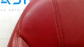 Alfa Romeo Stelvio 18-21 driver's seat back upholstery, red leather, dents, scratches, needs cleaning