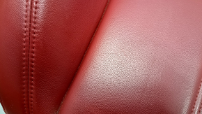 Alfa Romeo Stelvio 18-21 driver's seat back upholstery, red leather, dents, scratches, needs cleaning