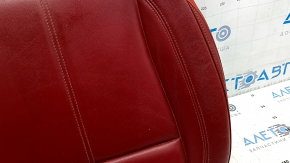 Alfa Romeo Stelvio 18-21 driver's seat upholstery, red leather, dents, scratches, needs cleaning