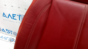 Alfa Romeo Stelvio 18-21 driver's seat upholstery, red leather, dents, scratches, needs cleaning