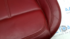 Alfa Romeo Stelvio 18-21 driver's seat upholstery, red leather, dents, scratches, needs cleaning