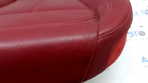 Alfa Romeo Stelvio 18-21 driver's seat upholstery, red leather, dents, scratches, needs cleaning