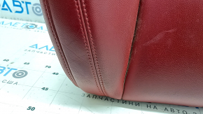 Alfa Romeo Stelvio 18-21 passenger seat back upholstery, red leather, dents, scratches, needs cleaning