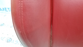 Alfa Romeo Stelvio 18-21 passenger seat back upholstery, red leather, dents, scratches, needs cleaning