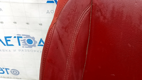 Alfa Romeo Stelvio 18-21 passenger seat cushion upholstery, red leather, with passenger presence sensor, dents, scratches, needs cleaning,
