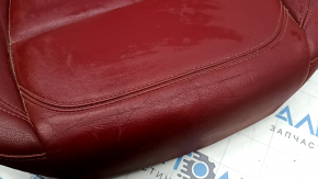 Alfa Romeo Stelvio 18-21 passenger seat cushion upholstery, red leather, with passenger presence sensor, dents, scratches, needs cleaning,