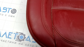Alfa Romeo Stelvio 18-21 passenger seat cushion upholstery, red leather, with passenger presence sensor, dents, scratches, needs cleaning,