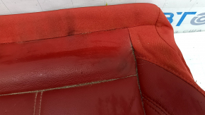 Alfa Romeo Stelvio 18-21 passenger seat cushion upholstery, red leather, with passenger presence sensor, dents, scratches, needs cleaning,