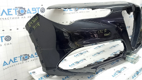 Bare front bumper for an Alfa Romeo Stelvio 18-21, without parking sensors and headlight washers, black, dented, scratches, broken fasteners