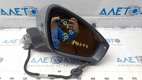 Right side mirror assembly for Volkswagen ID.4 21-22, 12+2 pins, turn signal, backlight, heated, BSM, gray LA7C, scratches
