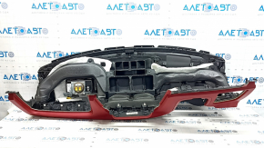 Alfa Romeo Stelvio 20-21 black and red dashboard with AIRBAG, scratches, needs cleaning