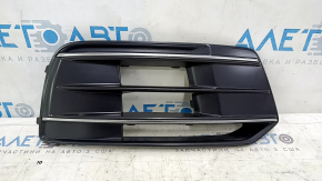 Right front bumper grille for Audi Q5 80A 18-20 with chrome, sand