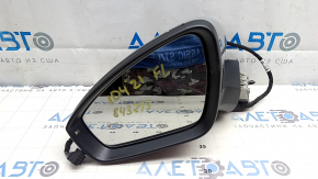 Left side mirror assembly for Volkswagen ID.4 21-22, 12+2 pins, turn signal, backlight, heated, BSM, gray LA7C, scratches