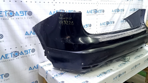 Bare rear bumper for Nissan Rogue Sport 19-22 with parking sensors, graphite, tear, crack in mount, missing left side, scratches