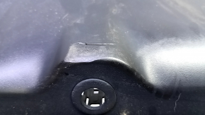 Bare rear bumper for Nissan Rogue Sport 19-22 with parking sensors, graphite, tear, crack in mount, missing left side, scratches