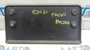 Volkswagen ID.4 front bumper license plate holder with 21-22 screw holes
